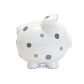 Gray Multi-Dot Piggy Bank